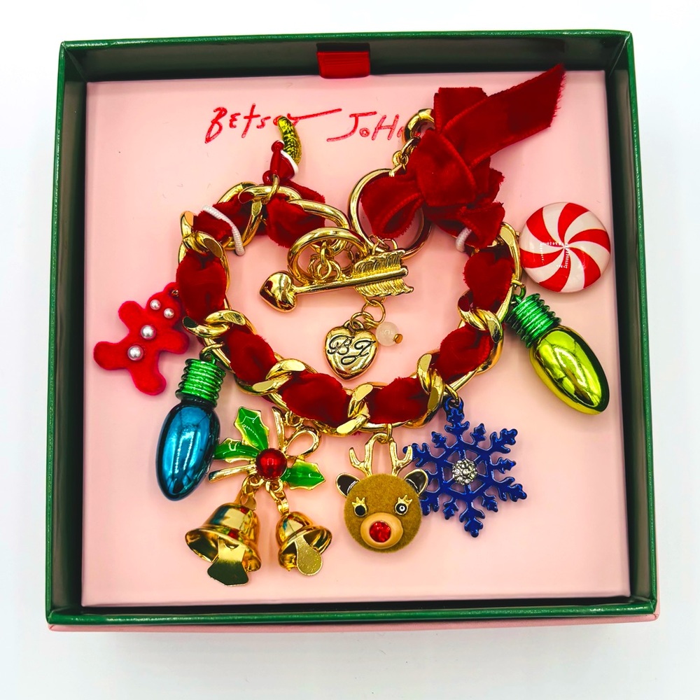 Betsey Johnson Santa Baby Charm Bracelet